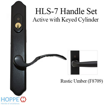HOPPE HLS7 HANDLESET, MUNCHEN, M112P/2172N, KEYED ACTIVE, RUSTIC UMBER - 2745938